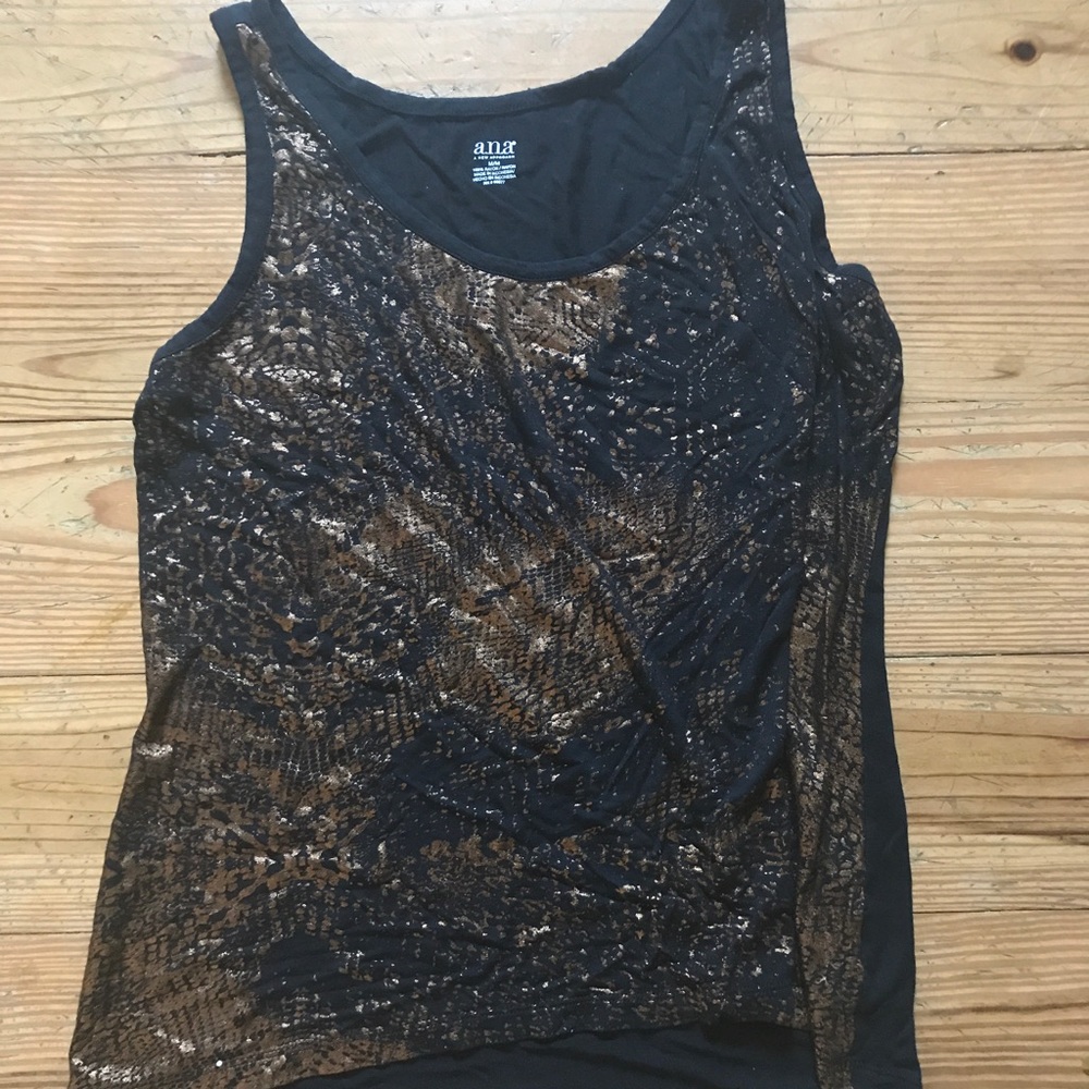Womams Bronze snake skin tank top